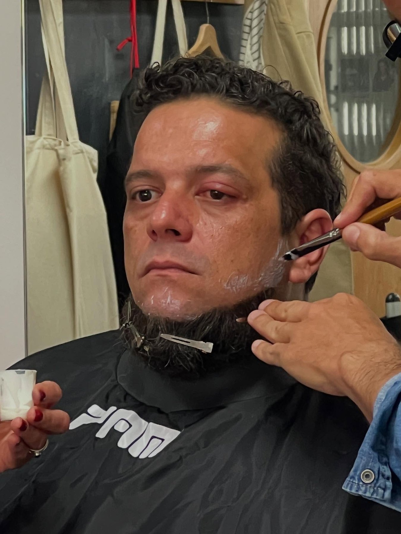 Facial hair and beard application for character work
